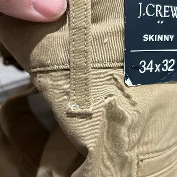J. Crew Factory AN792 Skinny-fit chino pant NWT/Repaired Khaki NWT size 34/32 - Picture 13 of 13
